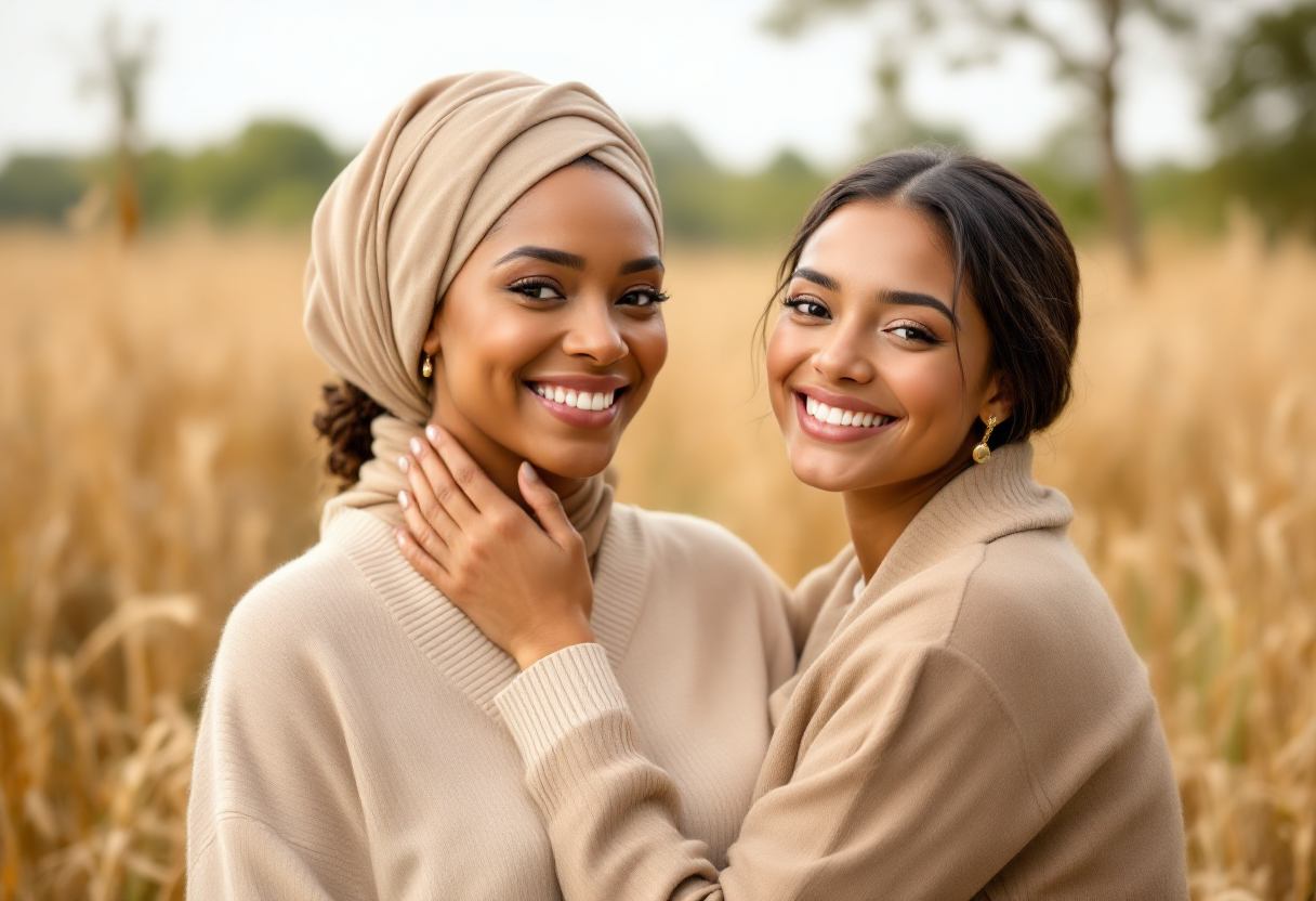 Portraits souriants de femmes bénéficiaires